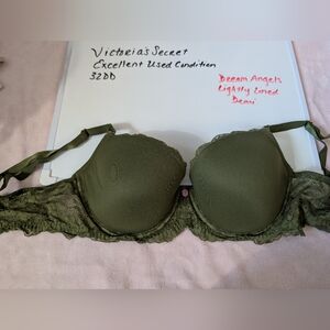 Victoria's Secret Olive Green Lace-Trim Demi Bra